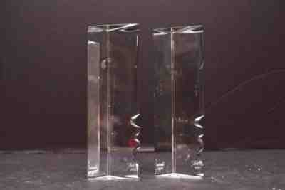 ROBERT RIGOT BACCARAT SET Encounter Man & Woman W Box Crystal Figurine Sculpture