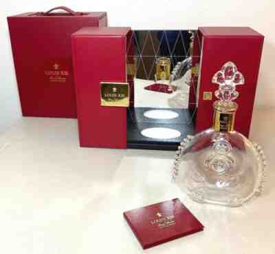 Remy Martin Louis XIII Cognac Baccarat Crystal Decanter Sliding Display - EMPTY