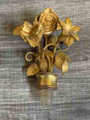 Vintage Christian Dior Diorissimo Baccarat Perfume Brass Bottle Stopper