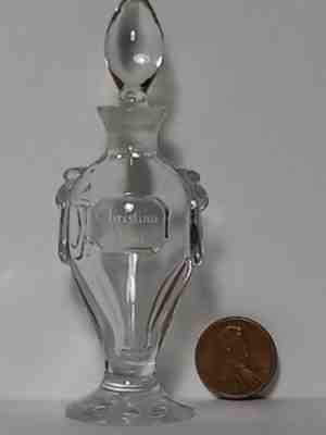 VINTAGE 1950's CHRISTIAN DIOR BACCARAT GLASS PERFUME BOTTLE Empty
