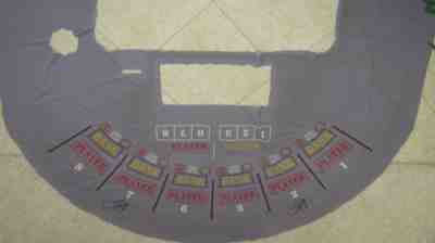 BELLAGIO Hotel & Casino Las Vegas BACCARAT TABLE Layout FELT USED