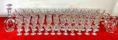BACARRAT GLASSWARE. 62 PIECES. 5 COMPLETE SERVICES. FOR 12 PEOPLE. FRANCE 1920