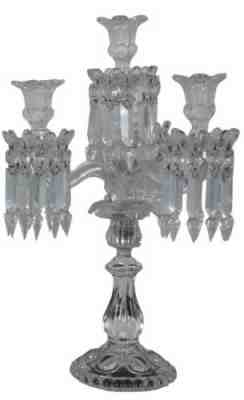 Magnificient Baccarat Crystal Candelabra Candleholder 4Lights 12"D x 19" H