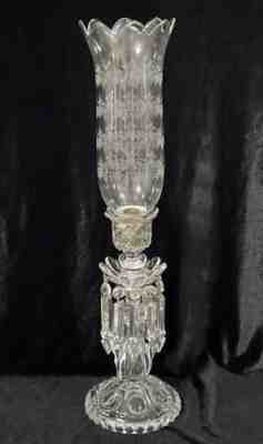 BACCARAT MEDALLION CANDELABRA 1 LITE SINGLE CANDLESTICK CRYSTAL HURRICANE