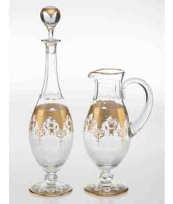 MAGNIFICENT DECANTER IN THE "PRESTIGE" PATTERN ENCRUSTED IN GOLD #416