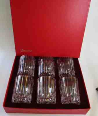 Baccarat France HARMONIE Double Old Fashion SET 6 Mint in Original Box