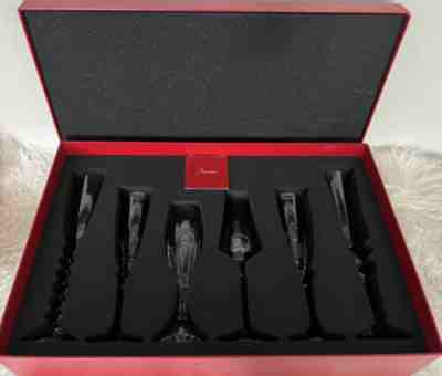 Baccarat Crystal, Cocktail Champagne Flutes Bubble Box, Set of Six