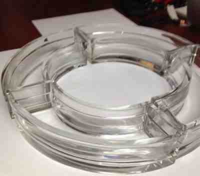 BACCARAT CRYSTAL FOUR PIECE DISH TABLE CENTERPIECE TROUGH POSEY RING STUNNING