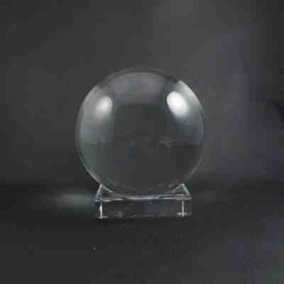 Large 5 3/4" SIRIUS by BACCARAT Crystal Ball Orb & Stand Art Statue Paperweight