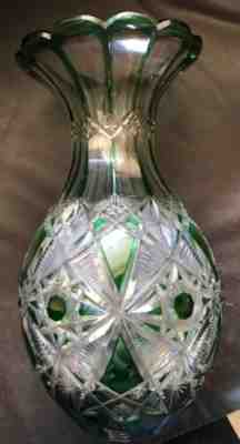 Beautiful double glass vase BACCARAT model LAGNY 1916 catalog
