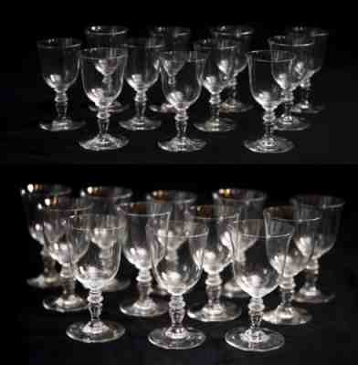 Baccarat Provence set of 12 water goblets and 11 wine glasses