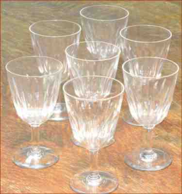 BACCARAT CRYSTAL LORRAINE SHERRY / WINE STEMS 4.75" EXCELLENT SET OF SEVEN
