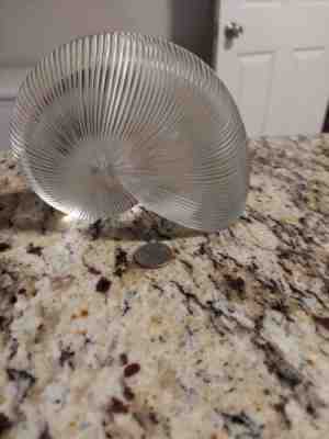 BACCARAT France Large Nautilus Shell Clear Crystal Decor Paperweight 6" Mint