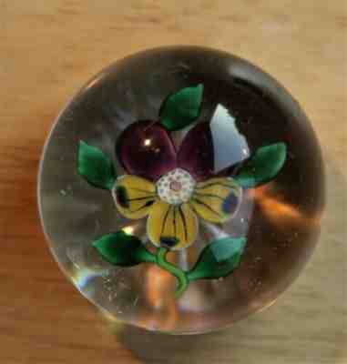 Antique Baccarat Pansy Paperweight c.1850