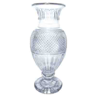 Spectacular French Baccarat crystal vase, Eurydice pattern - signed - 35cm