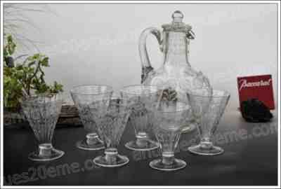 Rare #3 Baccarat Crystal Wine Serving Model 11965 - Burgundy Wine Set