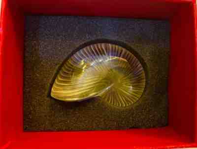 FLAWLESS Stunning BACCARAT France Glass Crystal NAUTILUS SEA SHELL SNAIL Figure