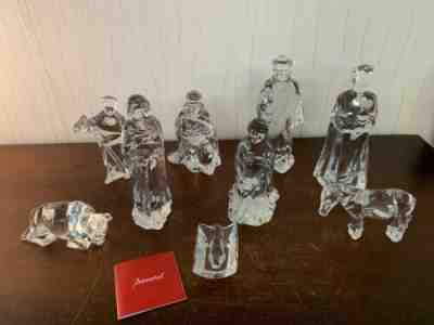 Baccarat Crystal Nativity Nursery 9 Subjects (Lot Price)