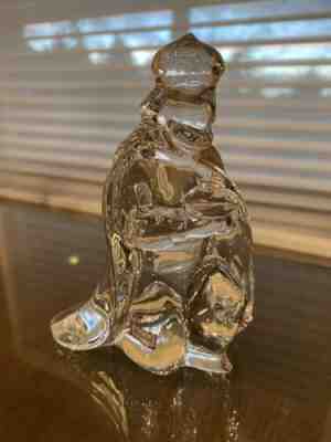 Rare! Baccarat Crystal Nativity Figurines King Balthazar Kneeling