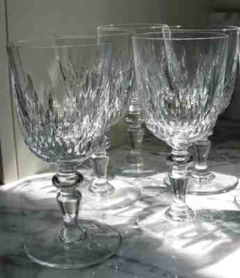 BACCARAT France CRYSTAL Glass NEMOURS For TIFFANY & CO 5 Wine glasses