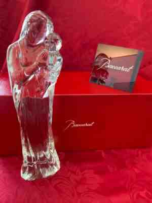 MIB FLAWLESS Stunning BACCARAT Crystal MADONNA NATIVITY MOTHER MARY & BABY JESUS