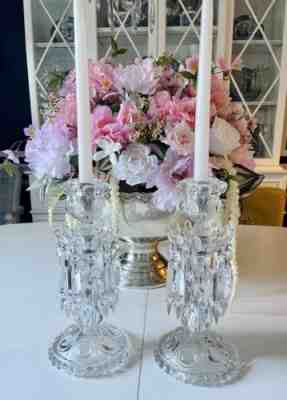 Vintage Baccarat Medallion Crystal Candlestick Holders Made in France
