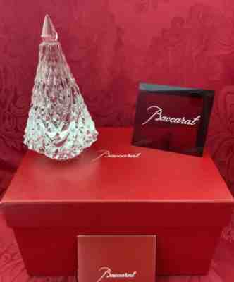 NIB NEW FLAWLESS Clear BACCARAT France Glass DIAMANT FIR Crystal CHRISTMAS TREE