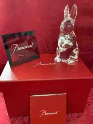 NIB FLAWLESS Exquisite BACCARAT France ZODIAC Crystal BUNNY RABBIT HARE Figurine