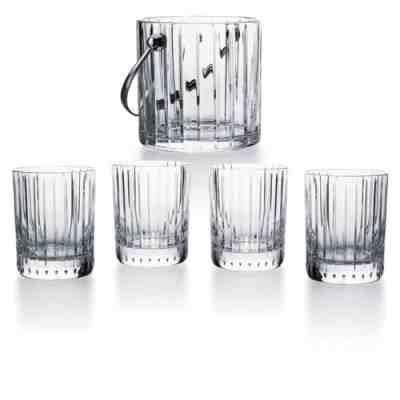 BACCARAT HARMONIE ON THE ROCKS TUMBLERS & ICE BUCKET SET #2811179 BRAND NIB F/SH