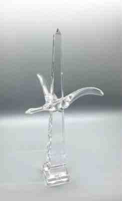 Baccarat crystal obelisk Millennium Passage Swan in Flight