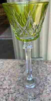 BACCARAT CRYSTAL RHINE WINE GLASS COLBERT COLOR MINT