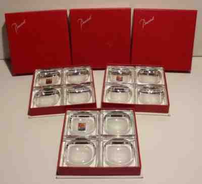 12 VINTAGE BACCARAT CRYSTAL PLUTON SALT DIPS CAVIAR CELLARS ~ IN ORIGINAL BOX