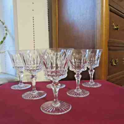 6 Buckingham H 13.8cm Signed Model Baccarat Crystal Red Wine Glasses
