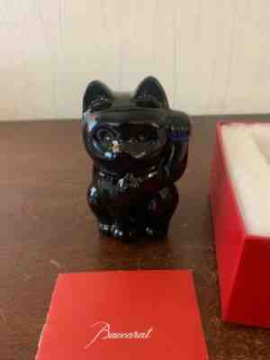 Maneki Cat Dark Blue Jaime Baccarat Crystal Hatchback