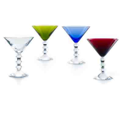BACCARAT CRYSTAL VEGA SET OF 4 MARTINI GLASS MULTI #2810828 BRAND NIB SAVE$ F/SH