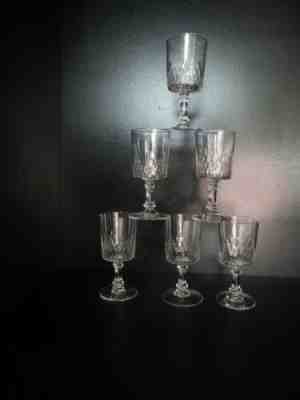 lot 6 Verres VIN cristal Baccarat modÃ¨le champigny richelieu taille 5557 12,4 cm