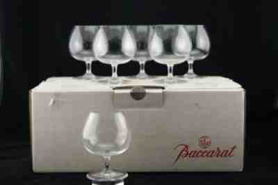 BACCARAT CRYSTAL PERFECTION 6 COGNAC GLASSES DEGUSTATION DEADSTOCK NEW in BOX