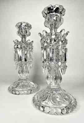 Baccarat Crystal Medallion Candlesticks set of 2
