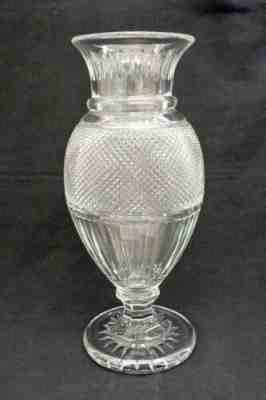 Vtg Baccarat Baluster Diamant Crystal Vase Massive 19 + Impressive Inches Tall