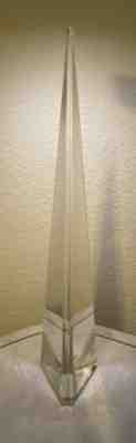 Vintage Baccarat Cut Crystal Obelisk Tower Statue Large 18â? Pyramid