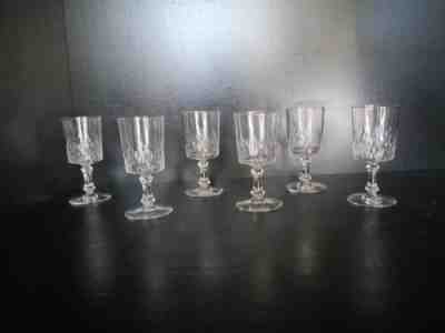 6 Baccarat crystal WINE glasses champigny richelieu model size 5557 12.2cm