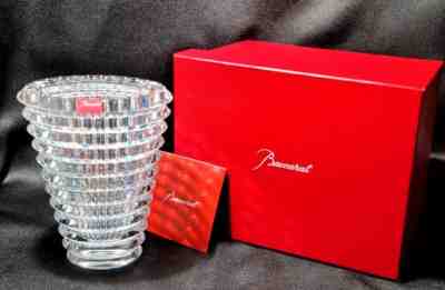 Baccarat Crystal Oval Eye Vase Small 5 3/4" tall EXC