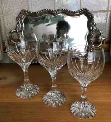 Baccarat Massena Wine Goblets - Complete set of 12 each of red, white and waterÂ 