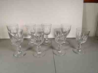 BACCARAT NEMOURS For TIFFANY & CO Crystal Wine or Water Glass 6 1/4" set of 8