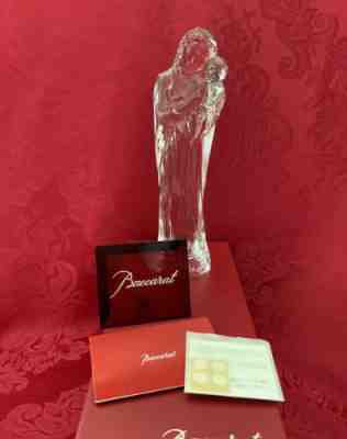 NIB FLAWLESS Stunning BACCARAT Crystal MADONNA NATIVITY MOTHER MARY & BABY JESUS