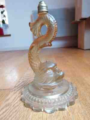 Orange Dolphin Stamped Baccarat Lampfoot