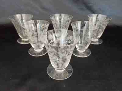 6 BACCARAT CRYSTAL PORT GLASSES model ELISABETH / MILLEFIORI