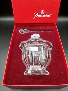 BACCARAT Harcourt Missouri Jam Jar with Spoon New in Box