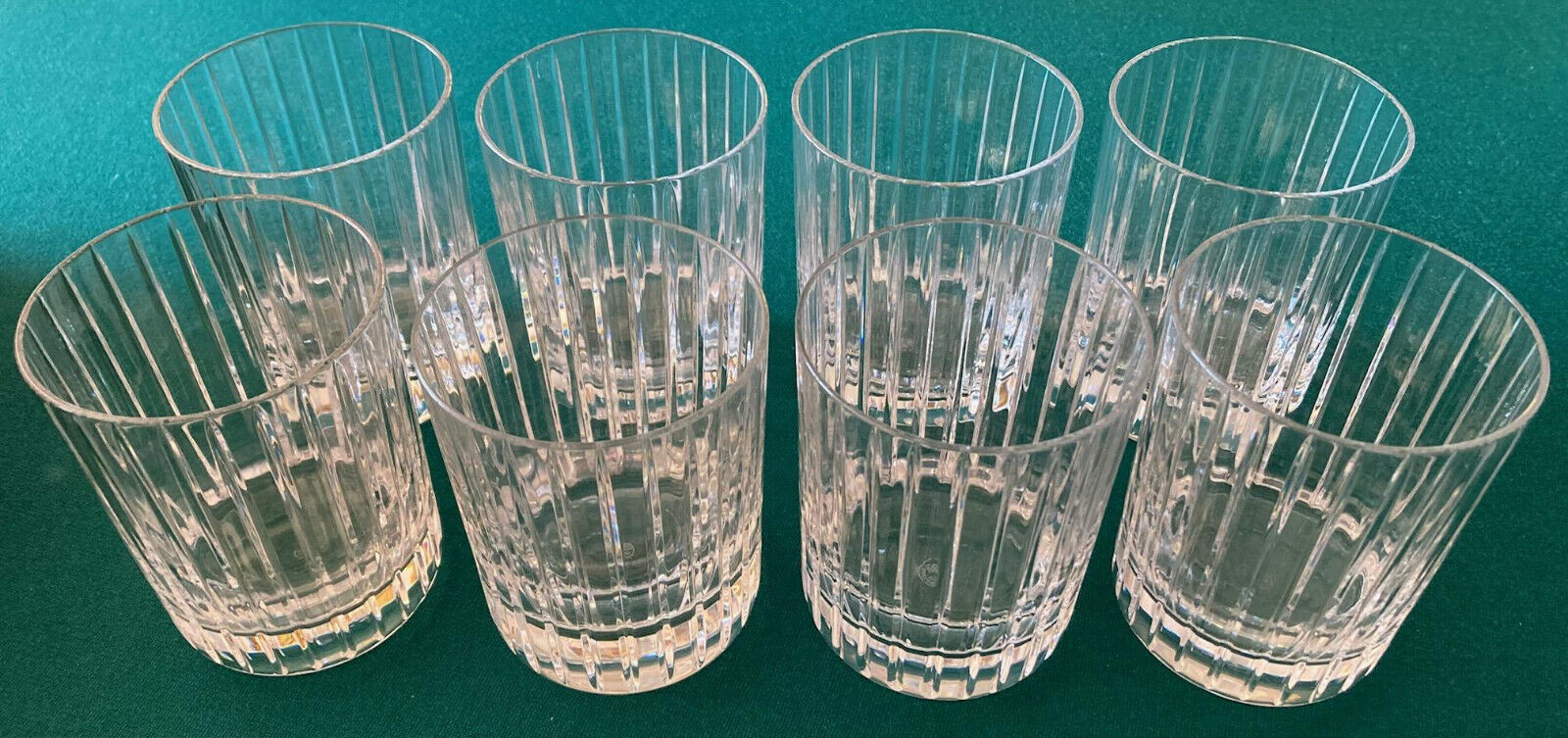BACCARAT CRYSTAL HARMONIE PATTERN  2 COCKTAIL TUMBLERS SET OF 8~GLASSES~BOXES