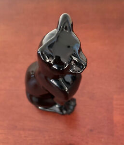 Baccarat France Crystal Black Egyptian Cat Figurine, excellent condition